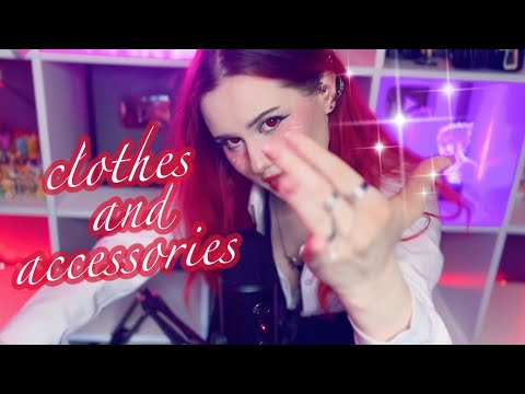 ASMR 💤 Clothes Sounds , Vampire Outfit , Stockings , Plushes , Hair Brushing , Body Triggers 💤