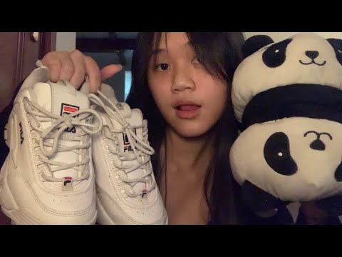 ASMR my shoe collection!!
