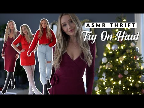 ASMR Whispered Thrift Haul (Festive Fashion & Home) // GwenGwiz