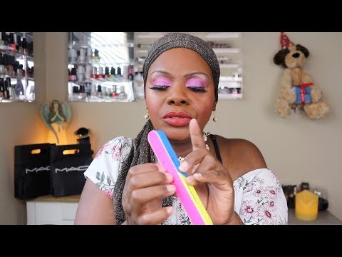 Trident Gum Chewing ASMR NATURAL NAILS