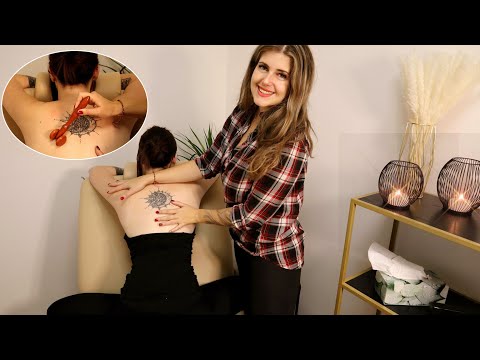 ASMR [Real Person] Tracing Skin & Back Massage | WOHLFÜHLPROGRAMM für Lena 💆🏽‍♀️ Hair Play deutsch