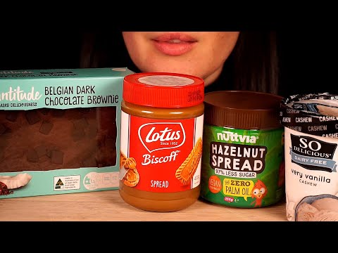 ASMR Brownie, Biscoff & Ice Cream ~ Soft Sounds, Slow Eating (Mostly No Talking)