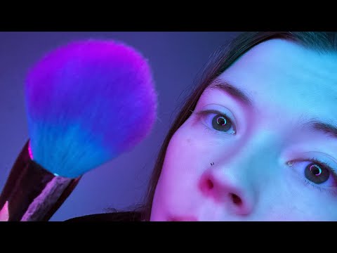 ASMR Face Brushing with Soft Whispers and Then No Talking