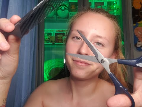 Giving You A Haircut *CUTTING REAL HAIR SOUNDS* ~ FC(ASMR)