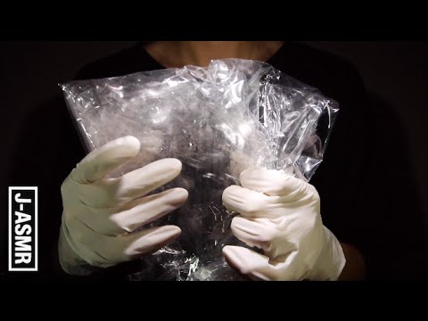 [音フェチ]ビニールとゴム手袋/Touching Plastic Sheets with Latex gloves[ASMR]