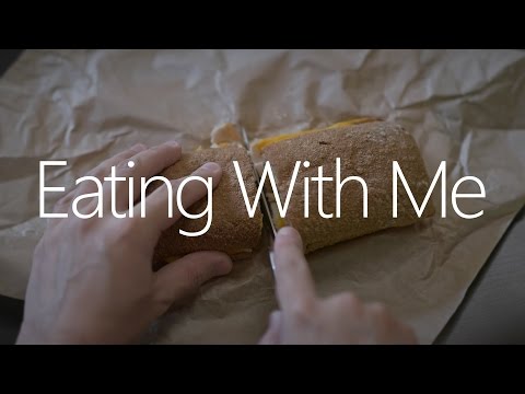 Eating With Me ~ ASMR/Crinkles/Eating Sounds/Binaural/Cinematic