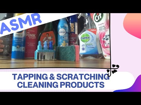 ASMR fast tapping and scratching on cleaning products! (No talking)