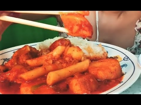 韓国料理 日本語 ASMR 咀嚼音  雑談  eating 닭볶음탕
