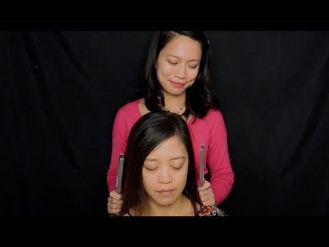 ASMR Relaxing Sound Therapy & Brushing Hair with Tuning Forks