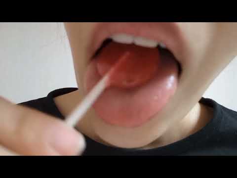 ASMR  LOLLIPOP licking sucking mouth sounds キャンディ 食べる音