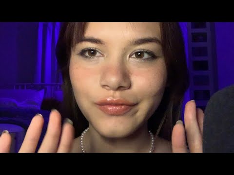 ASMR// fast and aggressive hand movements, mouth sounds + some random trigger words