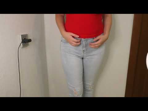 ASMR scratching jeans fabric sounds
