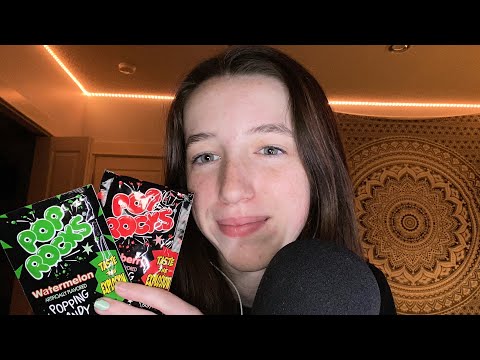 Asmr eating pop-rocks (personal attention and lots of mouth sounds:)