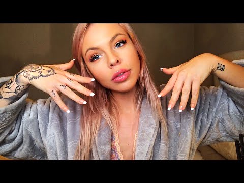 ASMR Doing My Nails (Quick, Easy DIY French Tip Glue Ons)