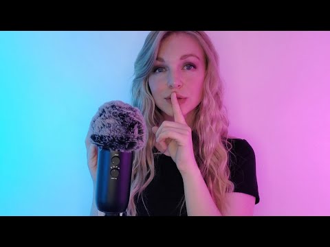 ASMR | Positive Affirmations with Fluffy Mic (Repeating It's Okay and Shh with Hand Movements)