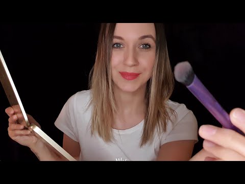 ASMR Doing Your Makeup 💜 (soft spoken with tapping and counting)