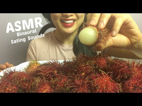 ASMR Exotic Fruit Rambutan (Binaural Eating Sounds) | SAS-ASMR