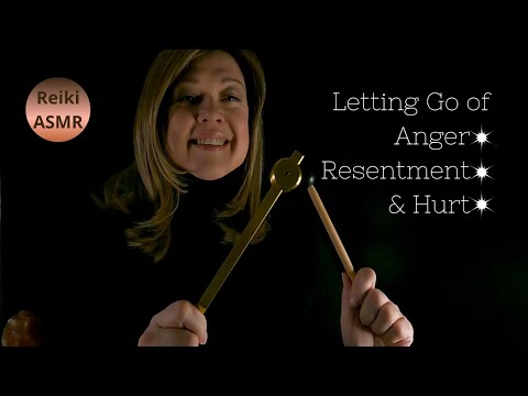 Reiki ASMR || Letting Go Of Anger, Resentment, and Hurt | Tuning Fork | Face Touching | Crystals