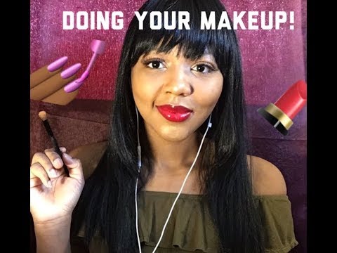 ASMR ROLEPLAY: Doing YOUR makeup 💄 Personal Attention/Microphone Brushing