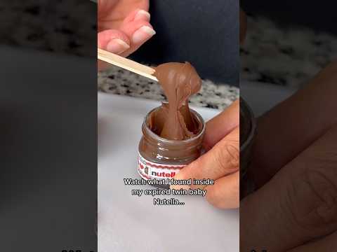 WATCH WHAT I FOUND INSIDE BABY NUTELLA #shorts #viral #mukbang