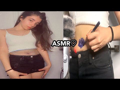 ASMR | PLAYING & DRAWING ON MY BELLY BUTTON, WITH EXTREME LOTION,& INSANE STOMACH GROWL NOISES!!😱💛
