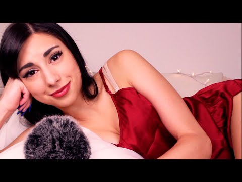 ASMR Personal Attention in Bed 💤🛌 (Whispers, Fluffy Mic Sounds, Face Touching, Mic Brushing)