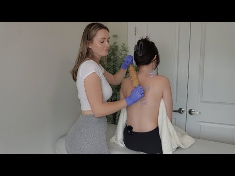 ASMR Back Exam for Scoliosis Pain and Discomfort - Easing Her Tension (Soft Spoken)