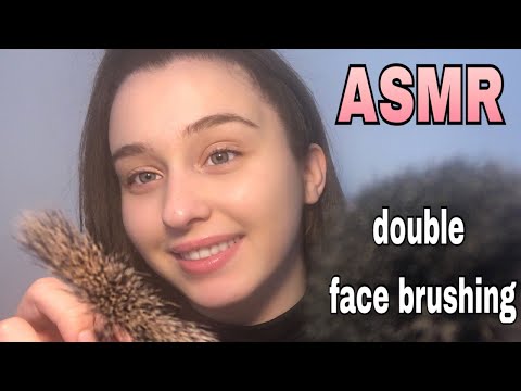 Lo-Fi ASMR~Double face brushing + mouth sounds ( FAST & AGGRESSIVE)