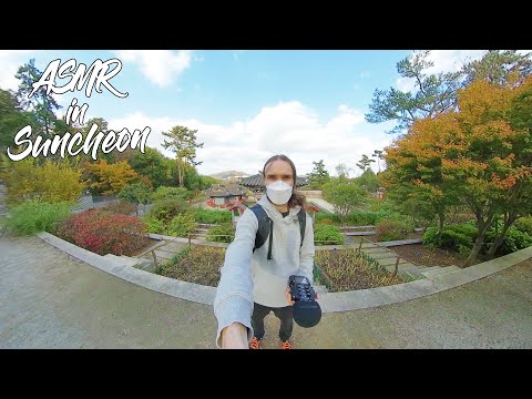 ASMR Let's walk in a huge park and attend a Korean Traditional Performance in Suncheon, South Korea!