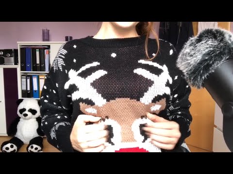 ASMR | Fabric Scratching (Ugly Christmas Sweater Edition)🎄☃️