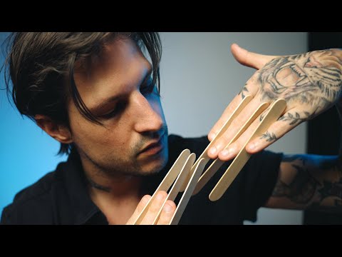 Bailey Popsicle Stick Hands | ASMR Personal Attention Visual Triggers with Face Touching