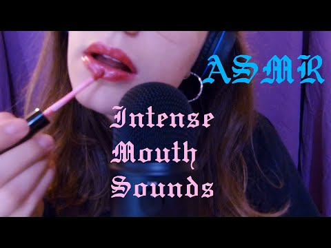 ASMR (no talking) 👄 Intense Layered Mouth Sounds 👄 Gum chewing, Lip gloss, Pop rocks