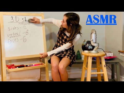 [ASMR] Shapes and 3D Shapes Lesson - Teacher Roleplay