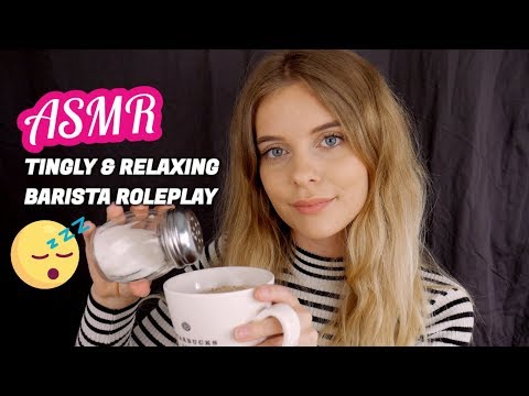 ASMR [Tingly & Relaxing] Barista RP (Ear-to-ear whispering/soft speaking, pouring sounds, tapping..)