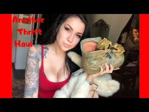 ASMR Thift Haul & Try on 28. Show & Tingle. Soft Spoken, Crinkling, Tapping