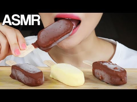 ASMR MAGNUM ICE CREAM Crunchy Chocolate Coating EATING SOUNDS MUKBANG