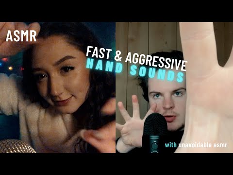 ASMR Fast & Aggressive Hand Sounds COLLAB With Unavoidable ASMR (Snapping, Finger Fluttering)