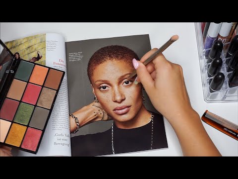 ASMR Doing Makeup On Magazine Models (german/ deutsch)