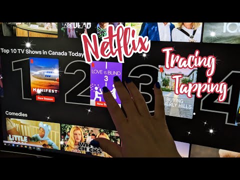 ASMR Netflix TV Tracing and Screen Tapping