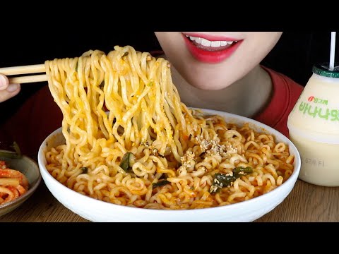 ASMR BTS JungKook's 'Bulguri' Noodles | Buldak Fire Noodles+Neoguri Ramyeon | Eating Sounds Mukbang
