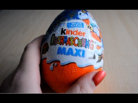 ASMR. Unwrapping a Kinder Surprise Egg Maxi (Read Description!)