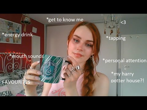 ASMR :) with Mouthsounds, Energy Tapping, ring-fluttering | get to know me! ASMR deutsch/german