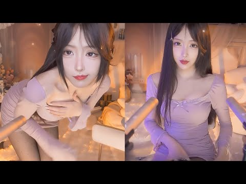 ASMR Full Body - 3DIO Relaxing ( Tapping & Blowing )
