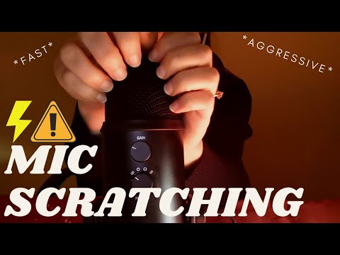 ASMR - FAST and AGGRESSIVE MIC SCRATCHING!🎤⚡️