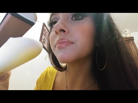 ASMR| Friend does your hair+some makeup *Relaxing gum sounds* ✨