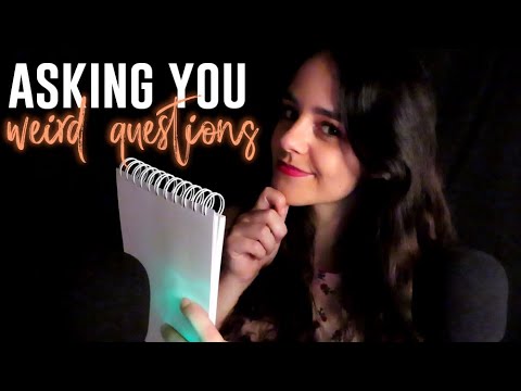 ASMR | Asking you the MOST RANDOM/WEIRD questions 📔 Ear to ear whispering personal attention