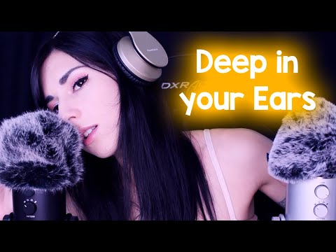 ASMR DEEP IN YOUR EARS | Ear Attention for SLEEP | Fluffy Mic & Trigger Words Ear to Ear Sounds