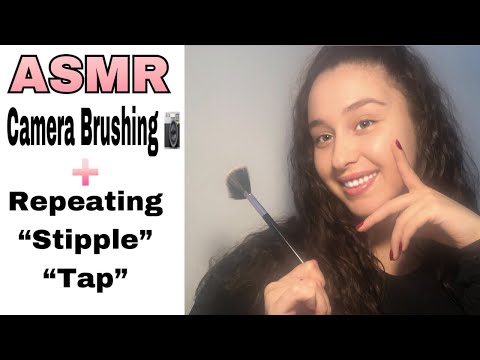 ASMR | Face brushing | Repeating "stipple" + "tap" 💞 (Aggressive & calm)