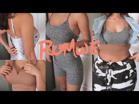 ASMR Tingly Fabric Scratch 👗👖👚  (ROMWE Clothing Haul Try on)