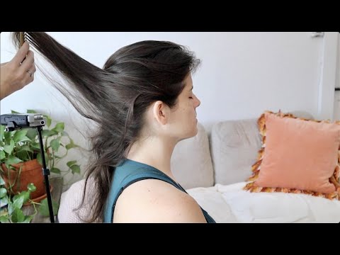 ASMR | Relaxing hair play with Melanie 🧡 (hair brushing, combing, soft spoken)
